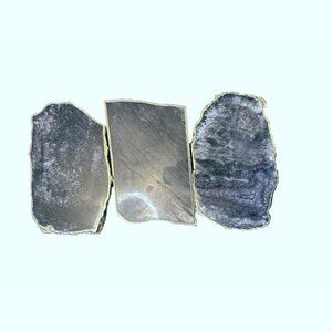 NEW Anthropologie Gilded Agate Cheese Board - Dyed Black Agate